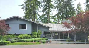 image of the gray two-story Olympia Reentry Center.