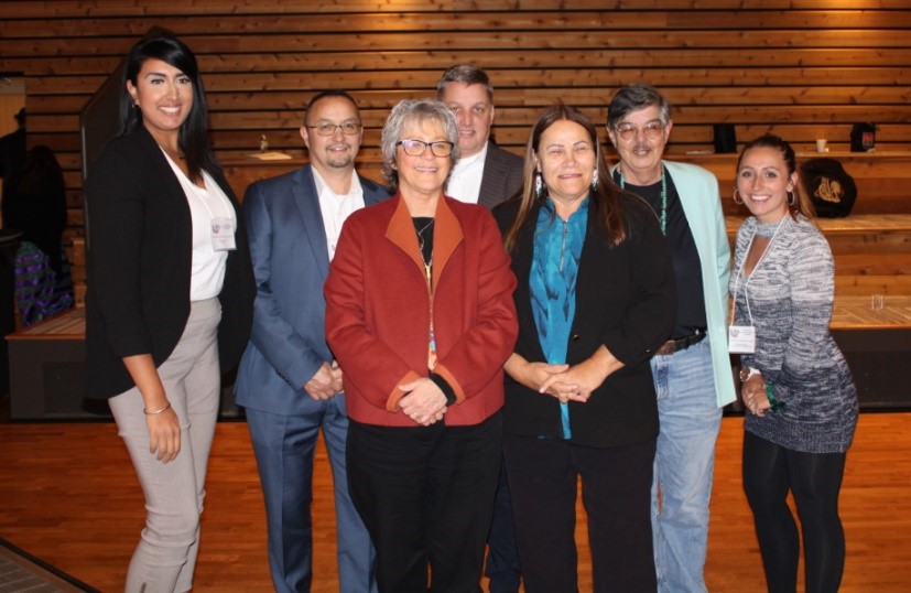 DOC Secretary Cheryl Strange and Tulalip Chairwoman Teri Gobin, center, and other DOC officials after signing the agreement Oct. 25.