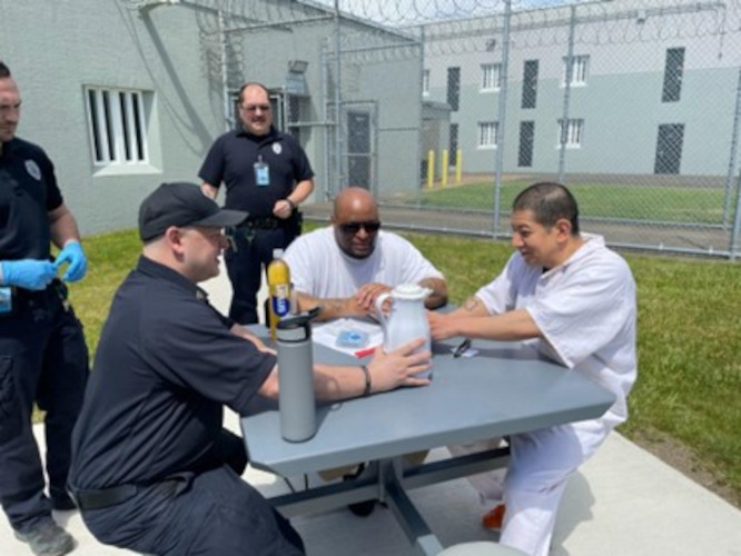 Resource Team and Peer Mentor engaging in activities outside the Restrictive Housing Unit at Stafford Creek Corrections