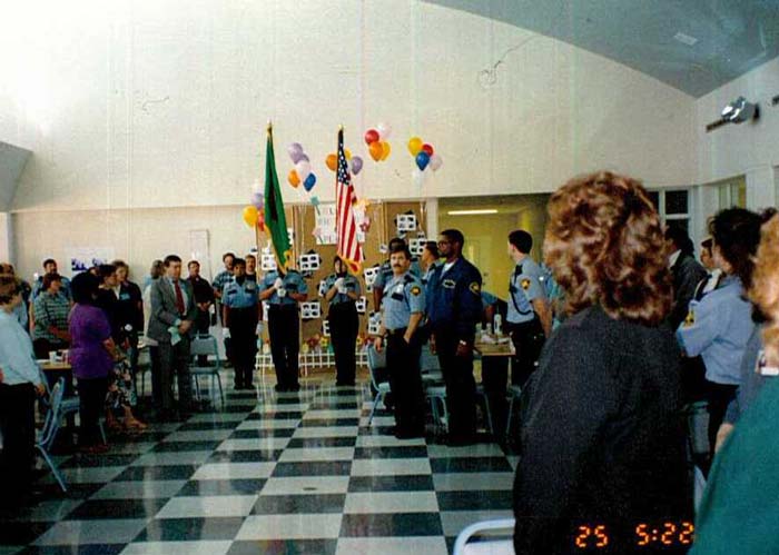 honor guard presents colors