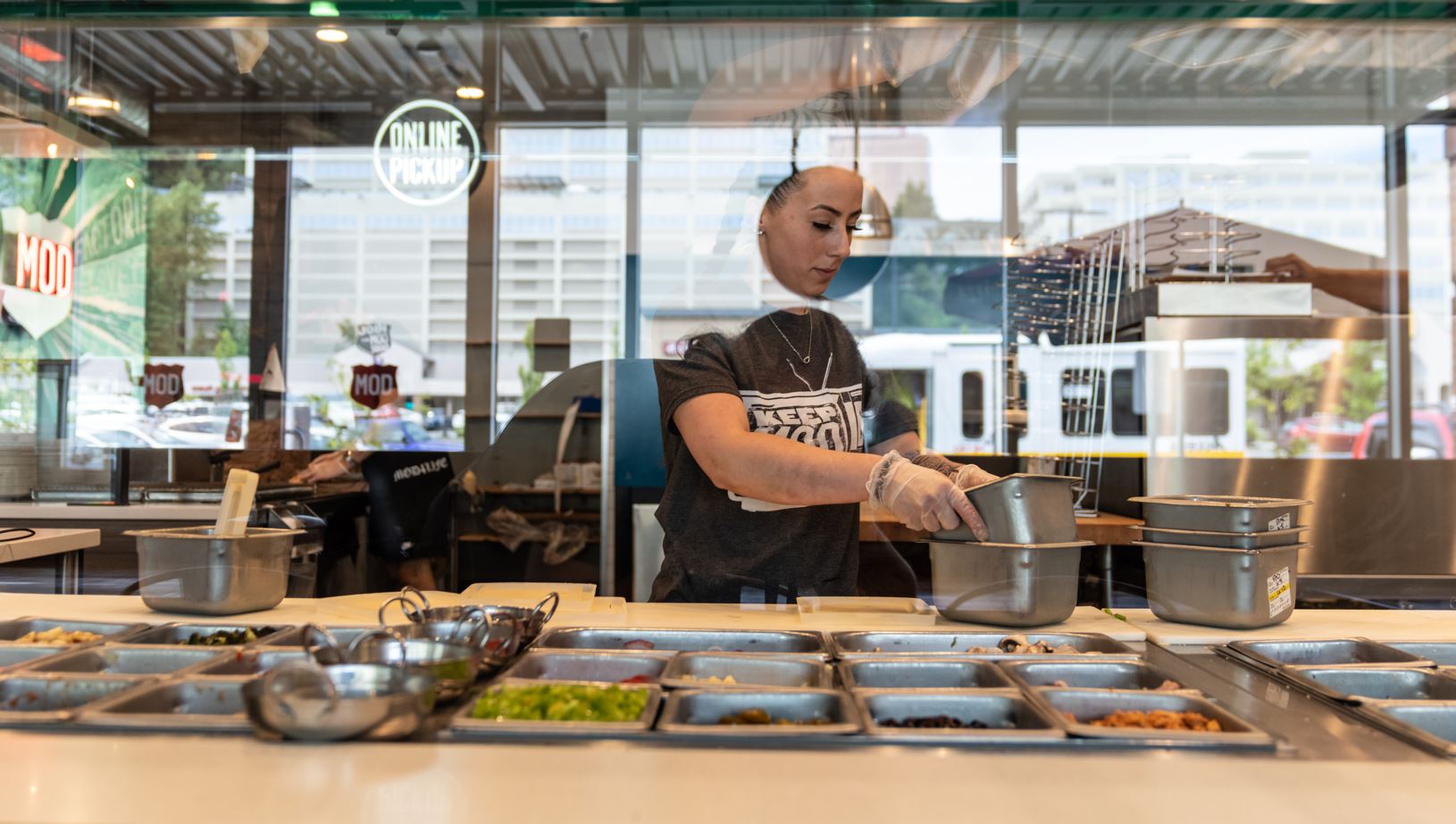 GRE participant working in the community.